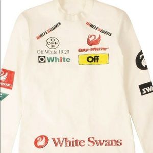 OFF-WHITE C/O VIRGIL ABLOH WHITE LOGO-PRINT FITTED DRESS